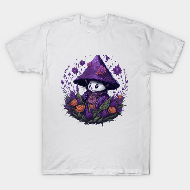 Mystic Magenta Mouse T-Shirt by TooplesArt